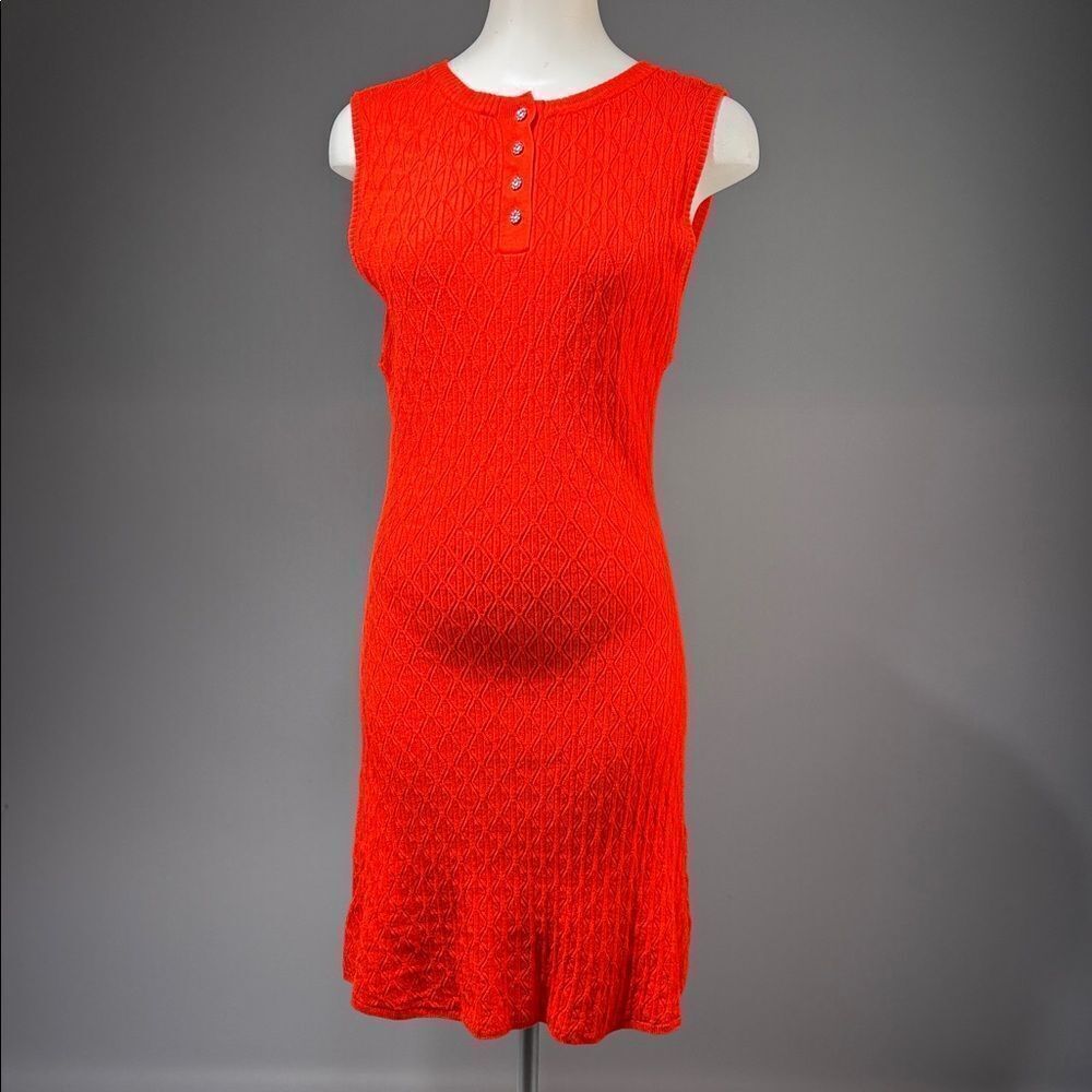 Zara Red Textured Midi Dress (rack3)